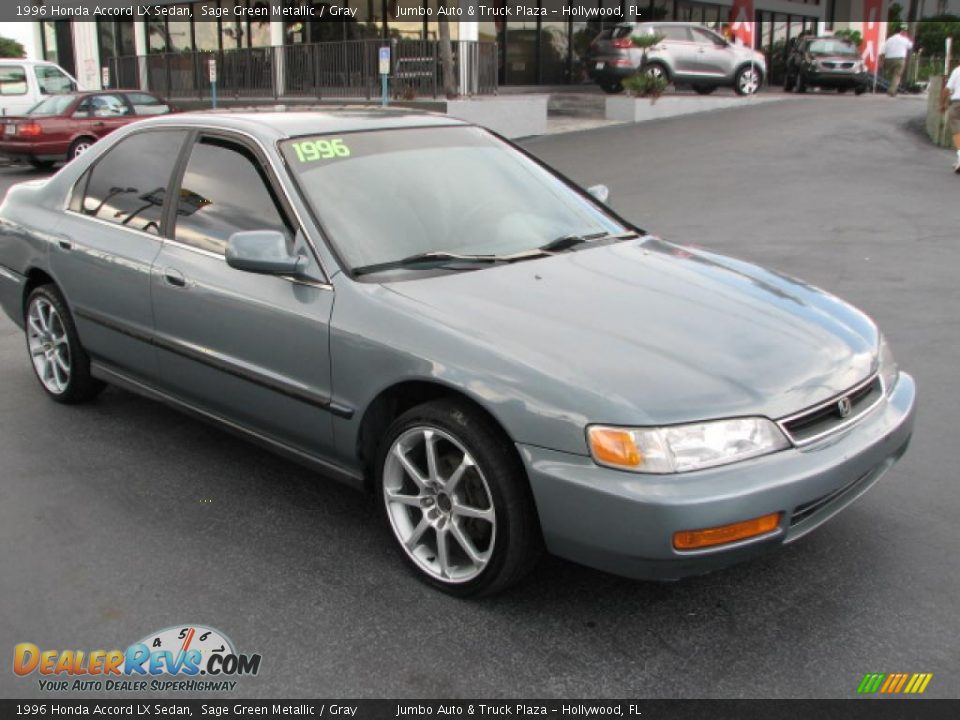 1996 Honda Accord LX Sedan Sage Green Metallic / Gray Photo #1