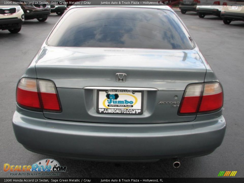 1996 Honda Accord LX Sedan Sage Green Metallic / Gray Photo #8