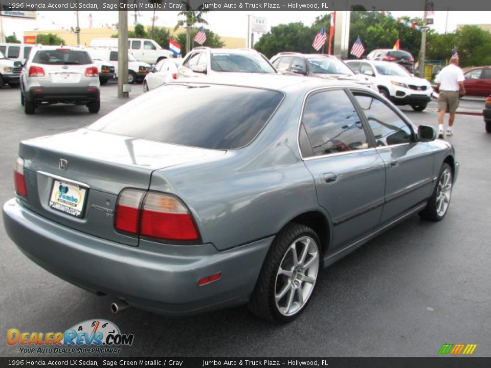 1996 Honda Accord LX Sedan Sage Green Metallic / Gray Photo #9