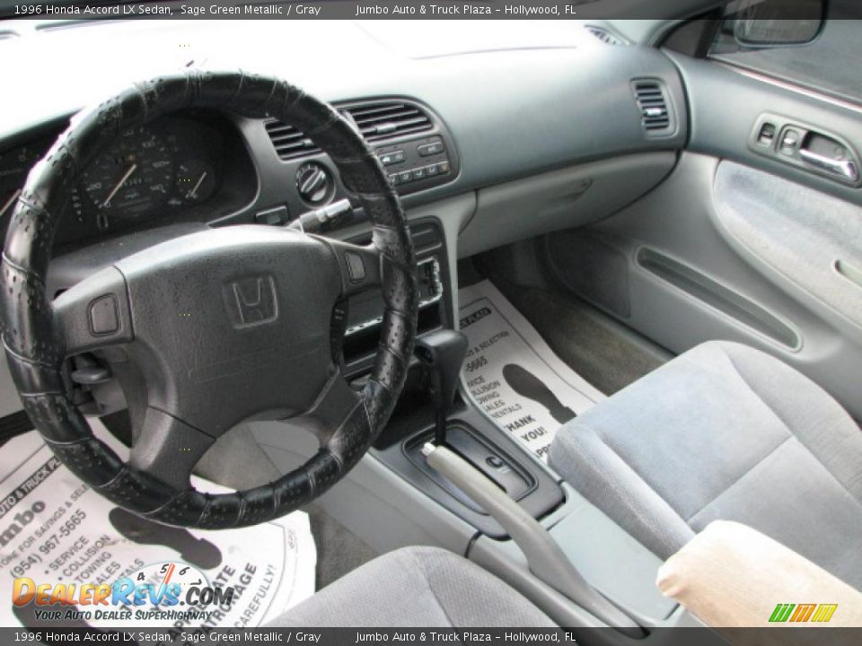 1996 Honda Accord LX Sedan Sage Green Metallic / Gray Photo #15