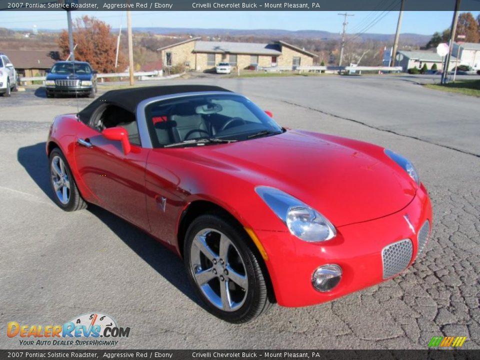 2007 Pontiac Solstice Roadster Aggressive Red / Ebony Photo #12