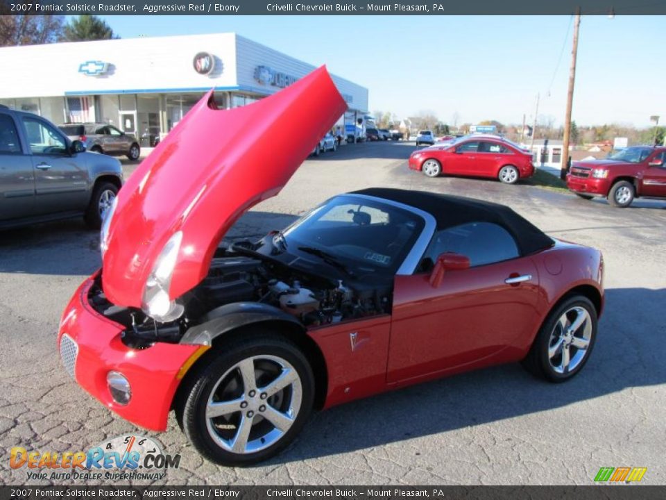 2007 Pontiac Solstice Roadster Aggressive Red / Ebony Photo #14