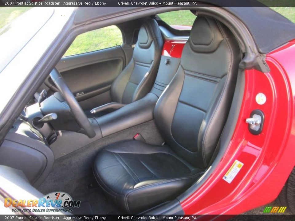 Ebony Interior - 2007 Pontiac Solstice Roadster Photo #20