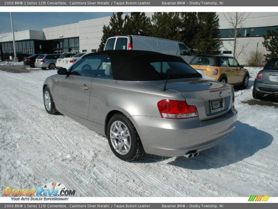 2009 BMW 1 Series 128i Convertible Cashmere Silver Metallic / Taupe Boston Leather Photo #3