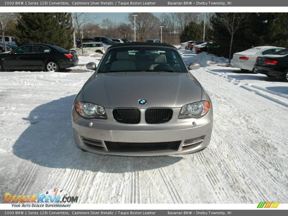 2009 BMW 1 Series 128i Convertible Cashmere Silver Metallic / Taupe Boston Leather Photo #8