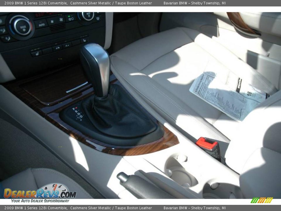 2009 BMW 1 Series 128i Convertible Cashmere Silver Metallic / Taupe Boston Leather Photo #14