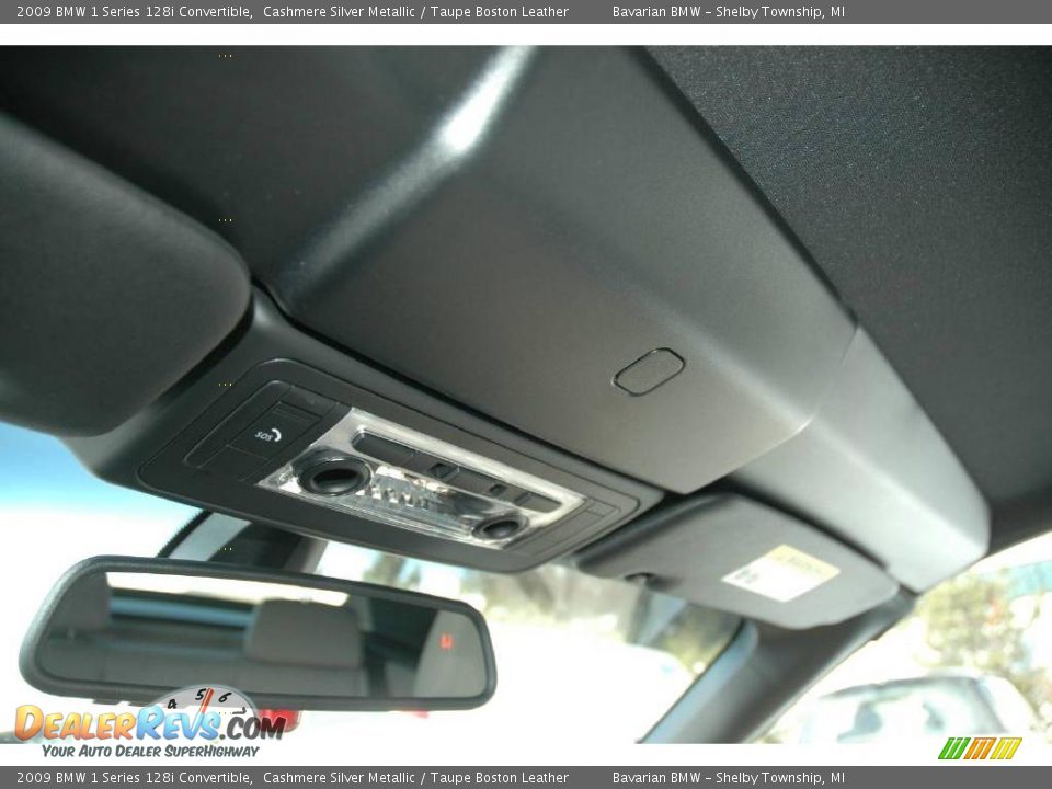 2009 BMW 1 Series 128i Convertible Cashmere Silver Metallic / Taupe Boston Leather Photo #15