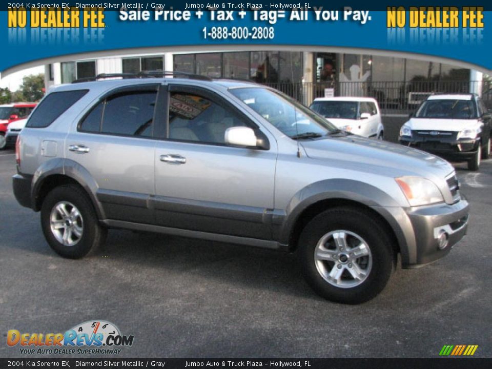 2004 Kia Sorento EX Diamond Silver Metallic / Gray Photo #1