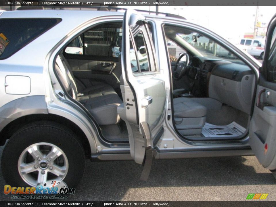 2004 Kia Sorento EX Diamond Silver Metallic / Gray Photo #14