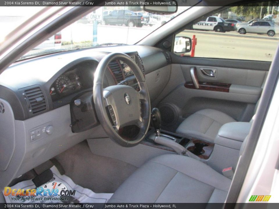 2004 Kia Sorento EX Diamond Silver Metallic / Gray Photo #23