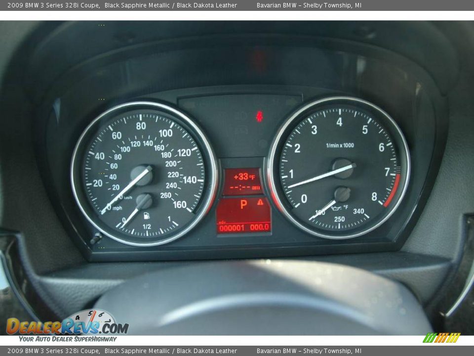 2009 BMW 3 Series 328i Coupe Black Sapphire Metallic / Black Dakota Leather Photo #17