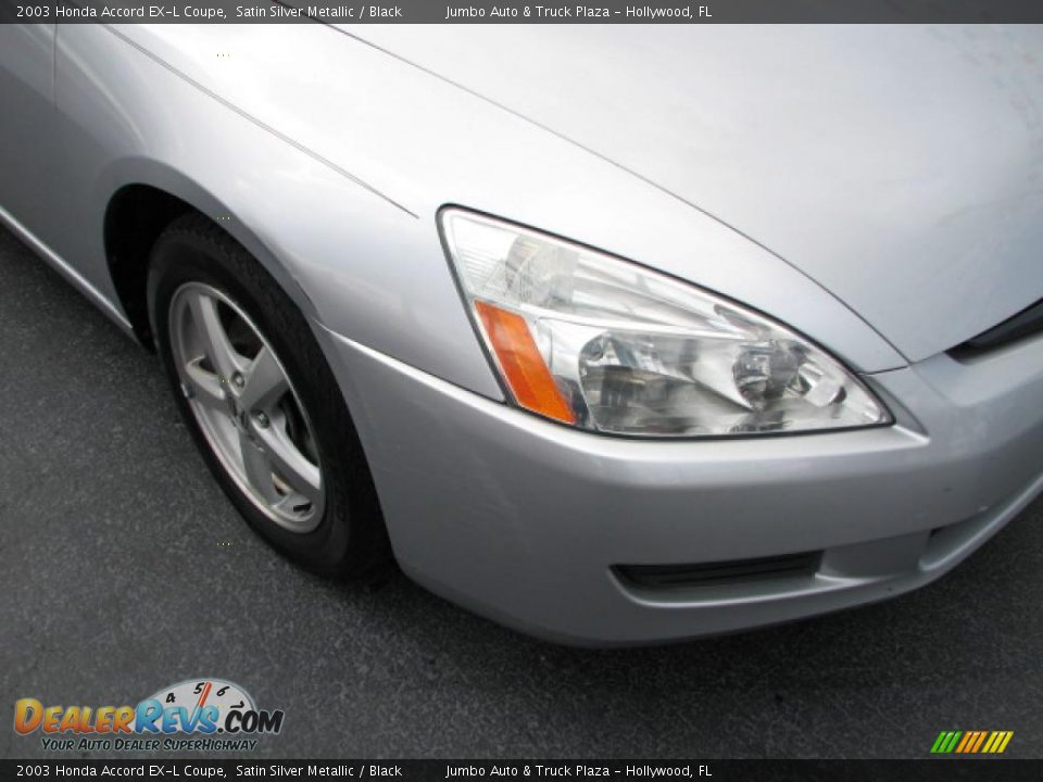 2003 Honda Accord EX-L Coupe Satin Silver Metallic / Black Photo #2