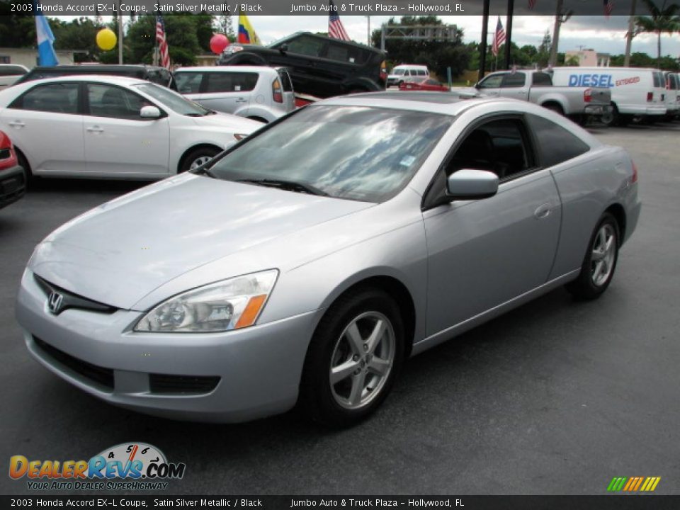 2003 Honda Accord EX-L Coupe Satin Silver Metallic / Black Photo #5