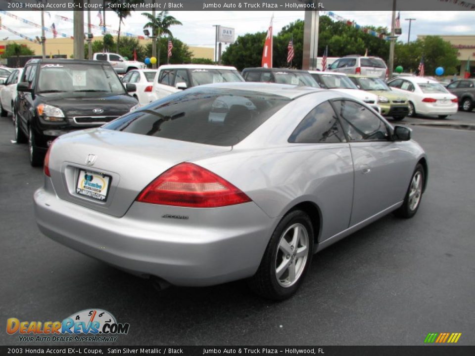 2003 Honda Accord EX-L Coupe Satin Silver Metallic / Black Photo #9