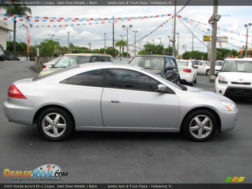 2003 Honda Accord EX-L Coupe Satin Silver Metallic / Black Photo #10