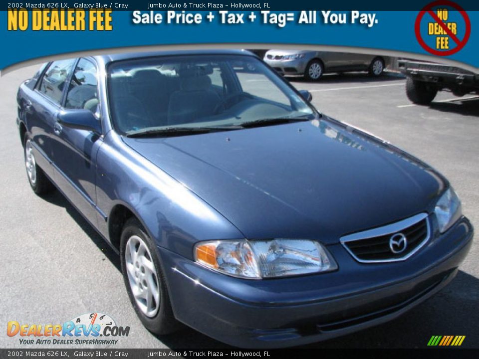 2002 Mazda 626 LX Galaxy Blue / Gray Photo #1