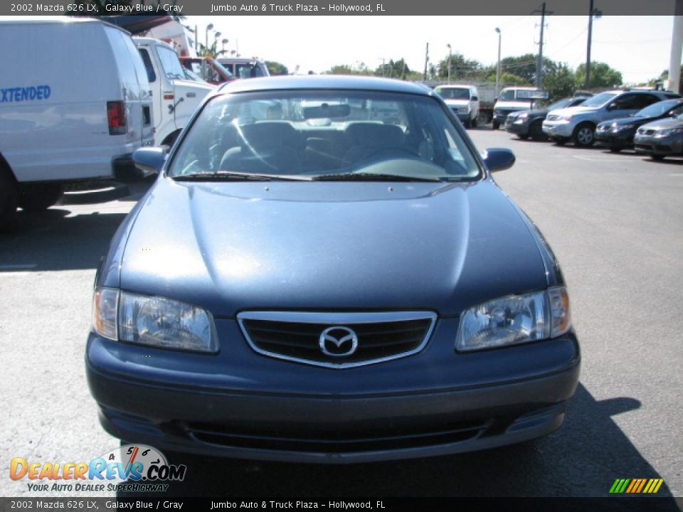 2002 Mazda 626 LX Galaxy Blue / Gray Photo #3