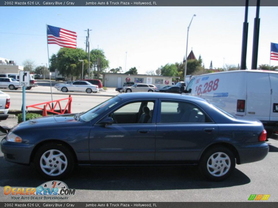 2002 Mazda 626 LX Galaxy Blue / Gray Photo #6