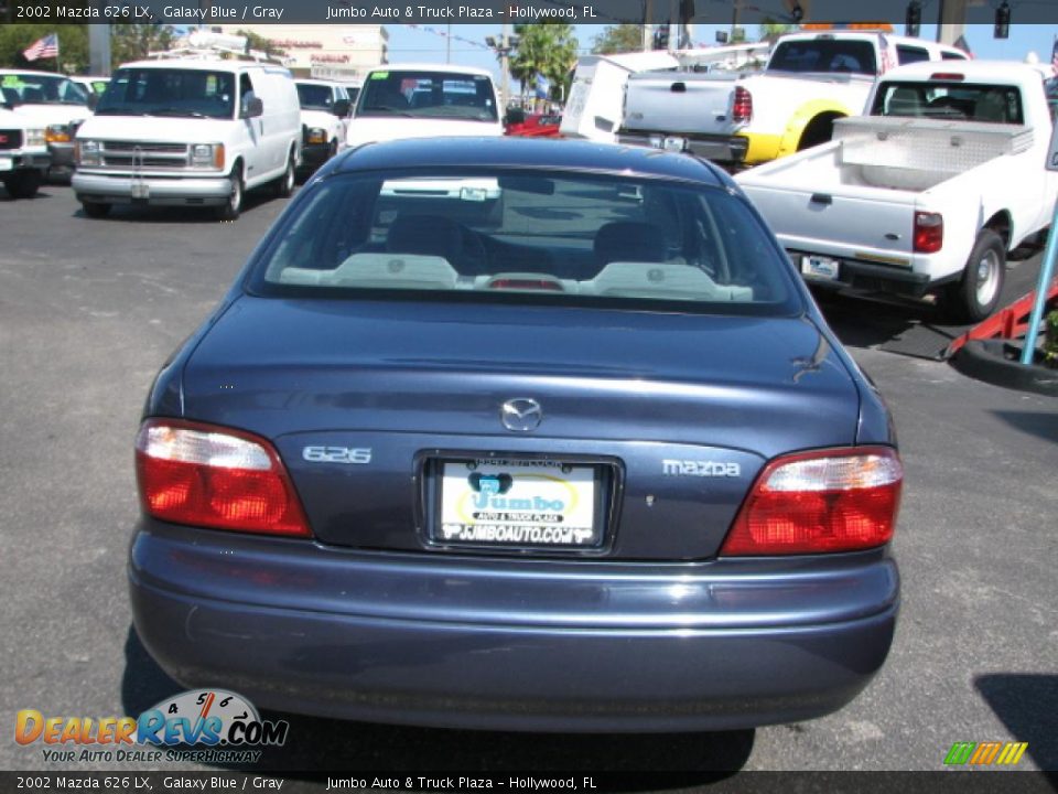 2002 Mazda 626 LX Galaxy Blue / Gray Photo #8