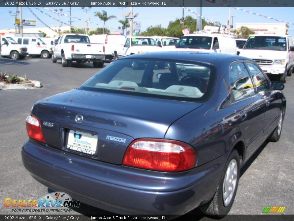 2002 Mazda 626 LX Galaxy Blue / Gray Photo #9