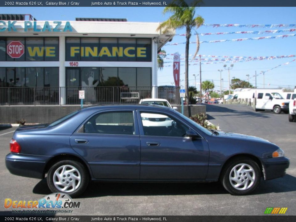 2002 Mazda 626 LX Galaxy Blue / Gray Photo #10