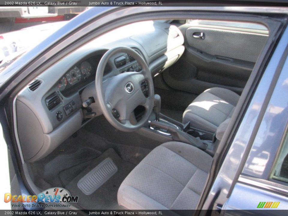 2002 Mazda 626 LX Galaxy Blue / Gray Photo #14