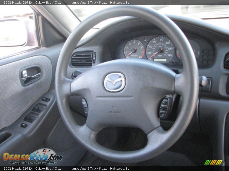 2002 Mazda 626 LX Galaxy Blue / Gray Photo #16