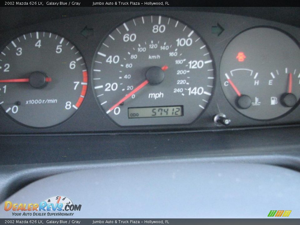 2002 Mazda 626 LX Galaxy Blue / Gray Photo #18