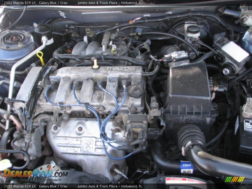 2002 Mazda 626 LX Galaxy Blue / Gray Photo #23