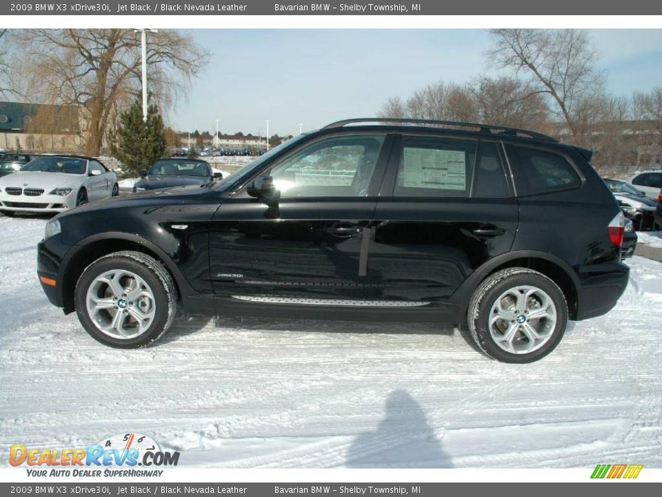 2009 BMW X3 xDrive30i Jet Black / Black Nevada Leather Photo #2