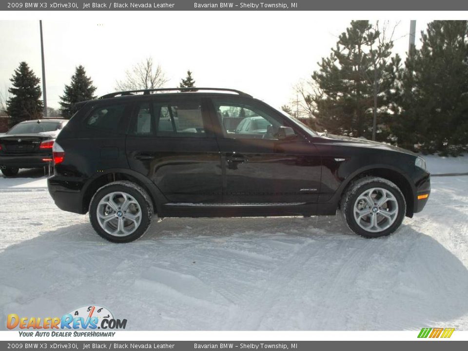 2009 BMW X3 xDrive30i Jet Black / Black Nevada Leather Photo #6