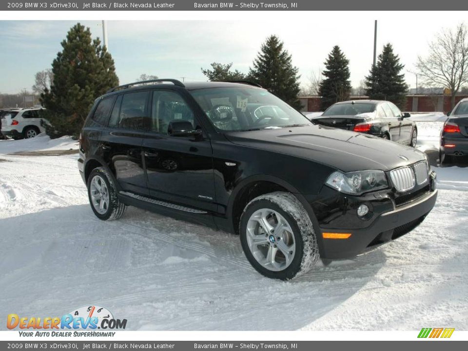 2009 BMW X3 xDrive30i Jet Black / Black Nevada Leather Photo #7