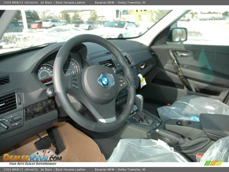 2009 BMW X3 xDrive30i Jet Black / Black Nevada Leather Photo #10
