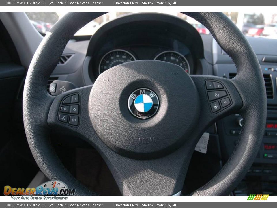 2009 BMW X3 xDrive30i Jet Black / Black Nevada Leather Photo #16