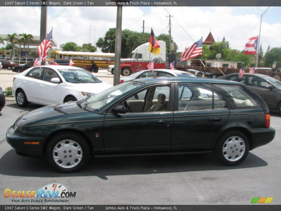 1997 Saturn S Series SW2 Wagon Dark Green / Tan Photo #5