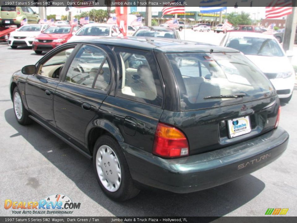1997 Saturn S Series SW2 Wagon Dark Green / Tan Photo #6