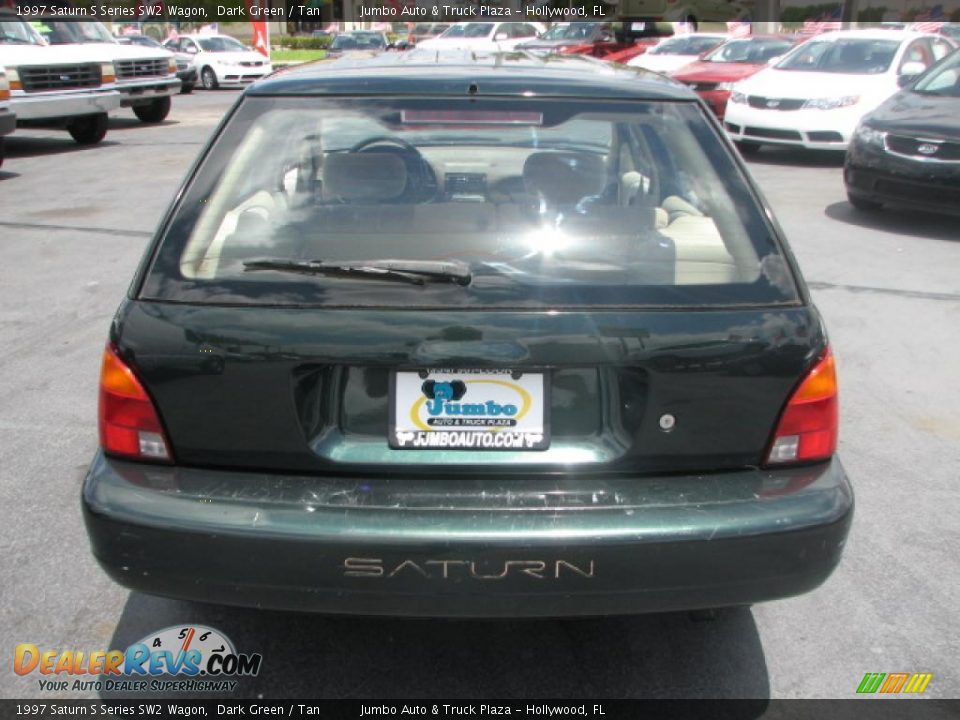 1997 Saturn S Series SW2 Wagon Dark Green / Tan Photo #7