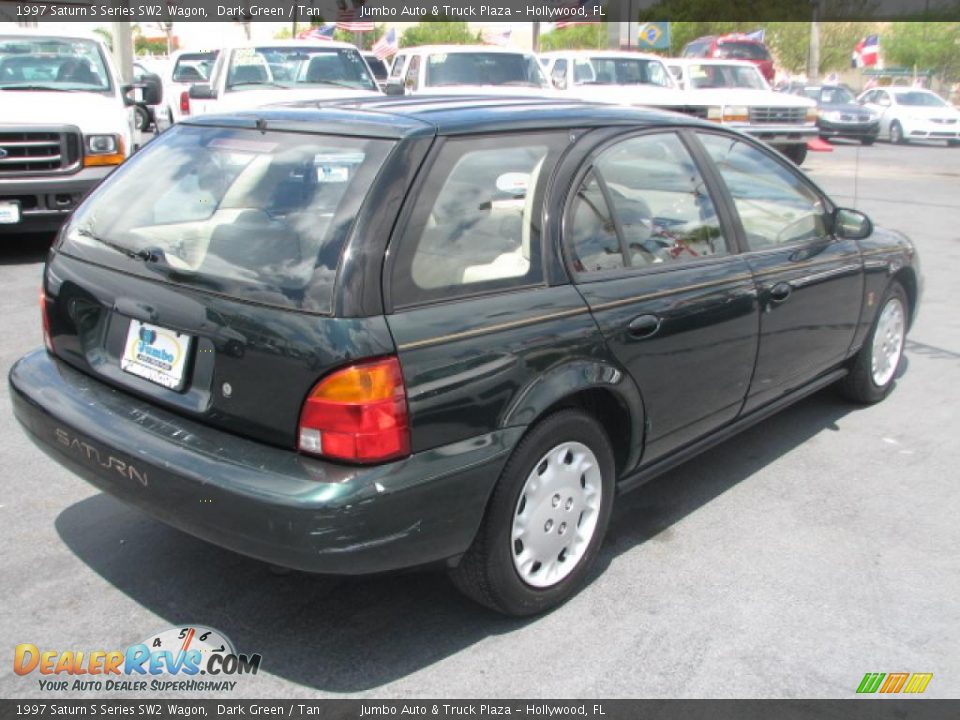 1997 Saturn S Series SW2 Wagon Dark Green / Tan Photo #8