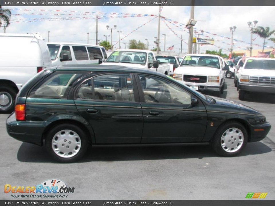 1997 Saturn S Series SW2 Wagon Dark Green / Tan Photo #9
