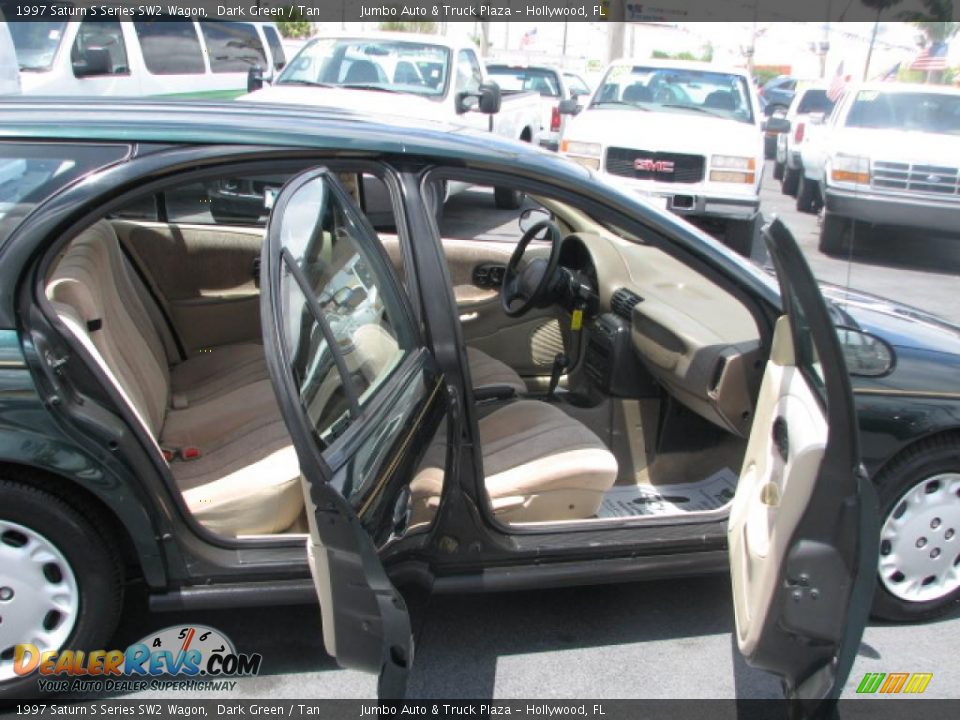 1997 Saturn S Series SW2 Wagon Dark Green / Tan Photo #10
