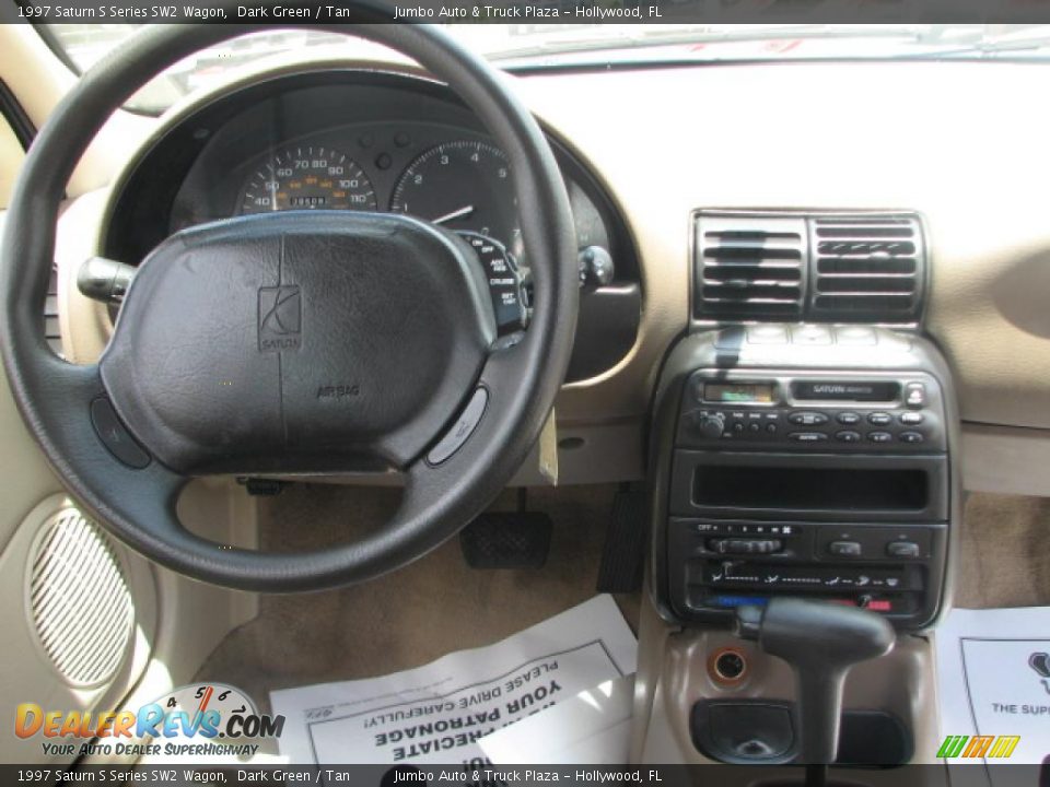 1997 Saturn S Series SW2 Wagon Dark Green / Tan Photo #14