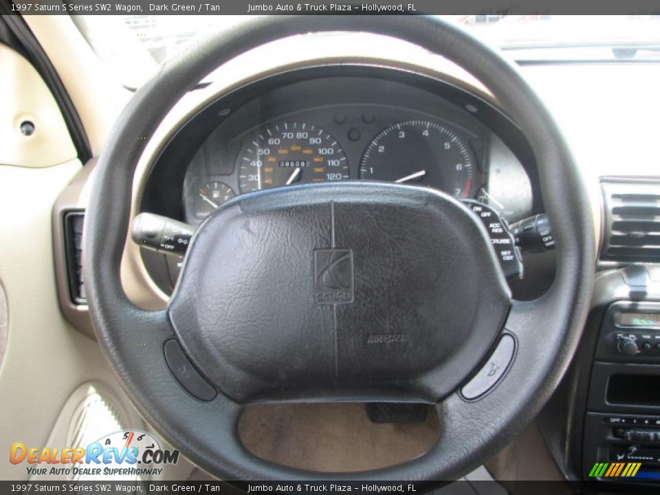 1997 Saturn S Series SW2 Wagon Dark Green / Tan Photo #15