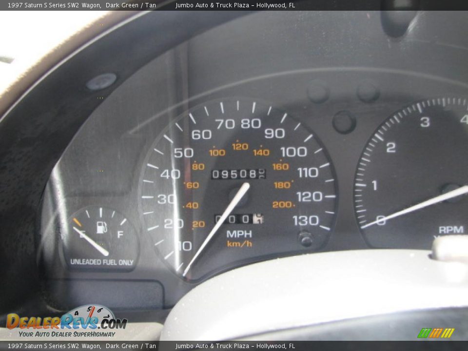 1997 Saturn S Series SW2 Wagon Dark Green / Tan Photo #18