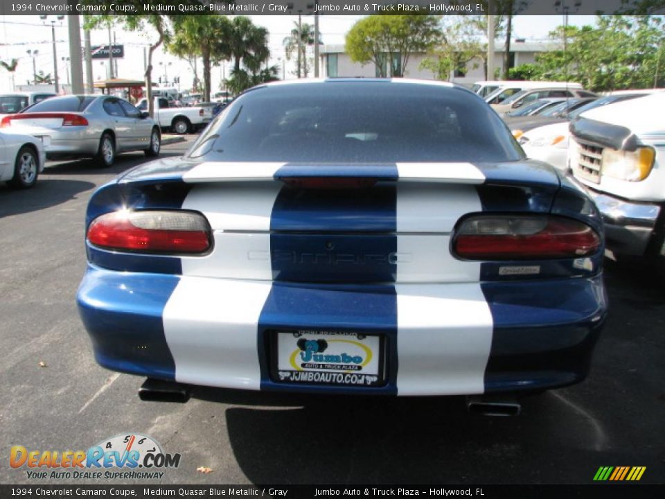 1994 Chevrolet Camaro Coupe Medium Quasar Blue Metallic / Gray Photo #8