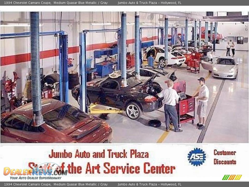 1994 Chevrolet Camaro Coupe Medium Quasar Blue Metallic / Gray Photo #14