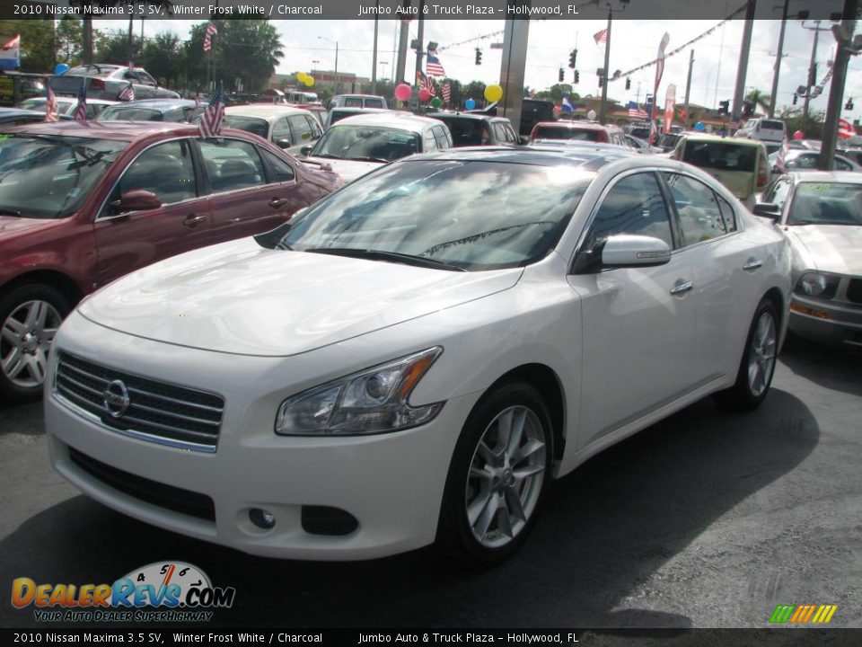 2010 Nissan Maxima 3.5 SV Winter Frost White / Charcoal Photo #5