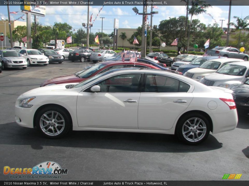 2010 Nissan Maxima 3.5 SV Winter Frost White / Charcoal Photo #6