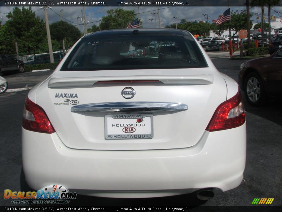 2010 Nissan Maxima 3.5 SV Winter Frost White / Charcoal Photo #7