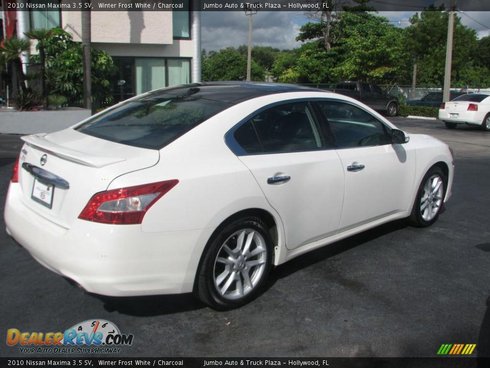 2010 Nissan Maxima 3.5 SV Winter Frost White / Charcoal Photo #8