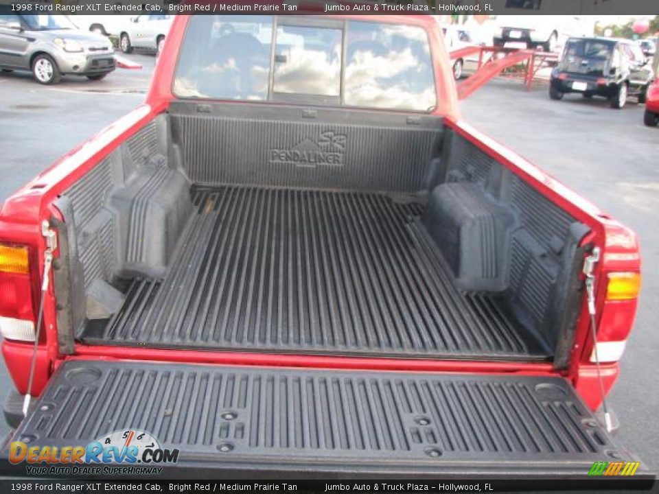 1998 Ford Ranger XLT Extended Cab Bright Red / Medium Prairie Tan Photo #8